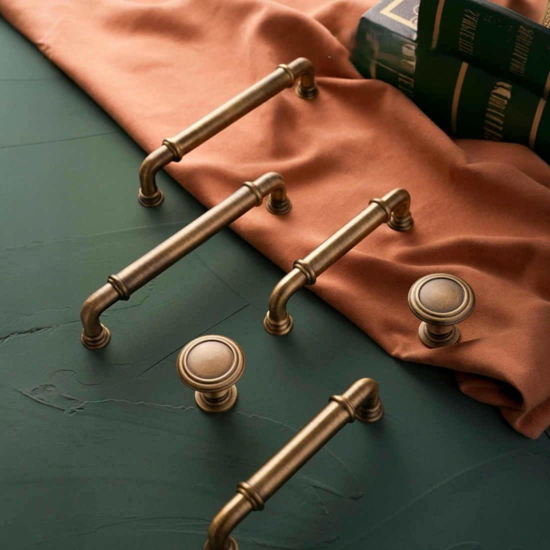 Antique bronze solid brass cabinet pull and drawer knob