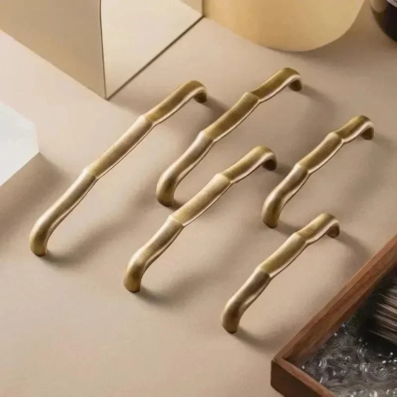 Retro brass cabinet knob in aged bronze finish
